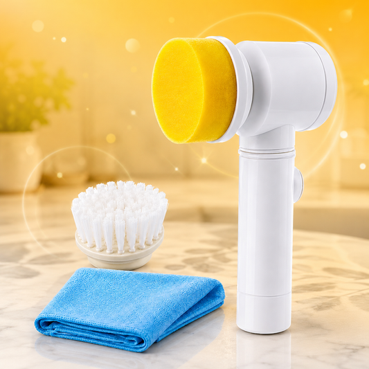 ✨ Ultimate Electric Spin Scrubber | Rechargeable Cordless Cleaner with 5 Precision Brush Heads